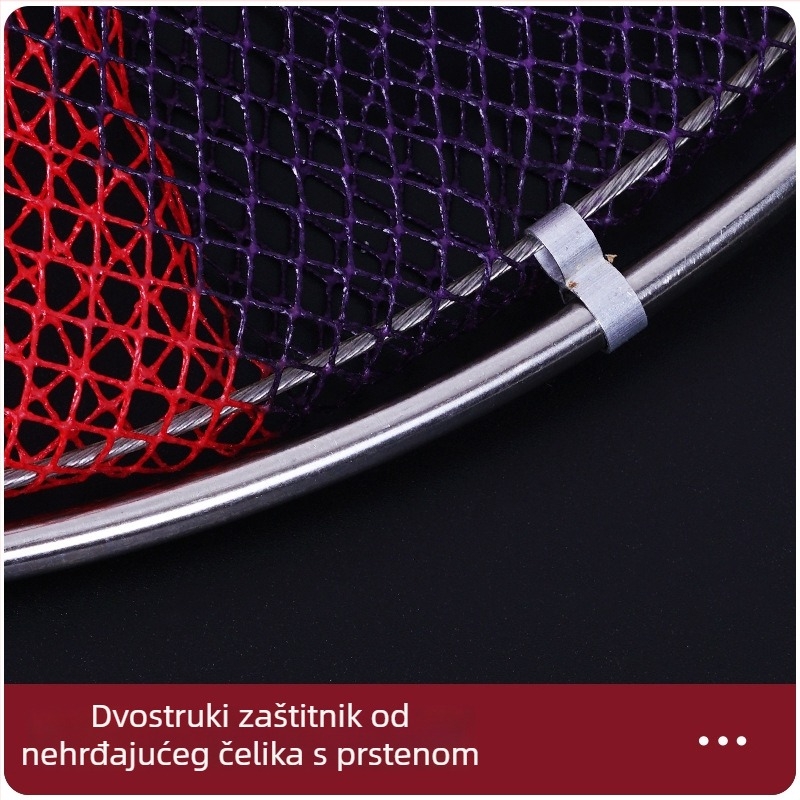 Zaštita ribe s dvostrukim čeličnim prstenom, nehrđajući čelik, gumirana površina, za ribolov štapom