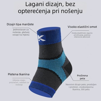 Pleteni gležni zglobni zavoj s visokom elastičnošću i prozračan, za muškarce i žene, trčanje, košarka, badminton