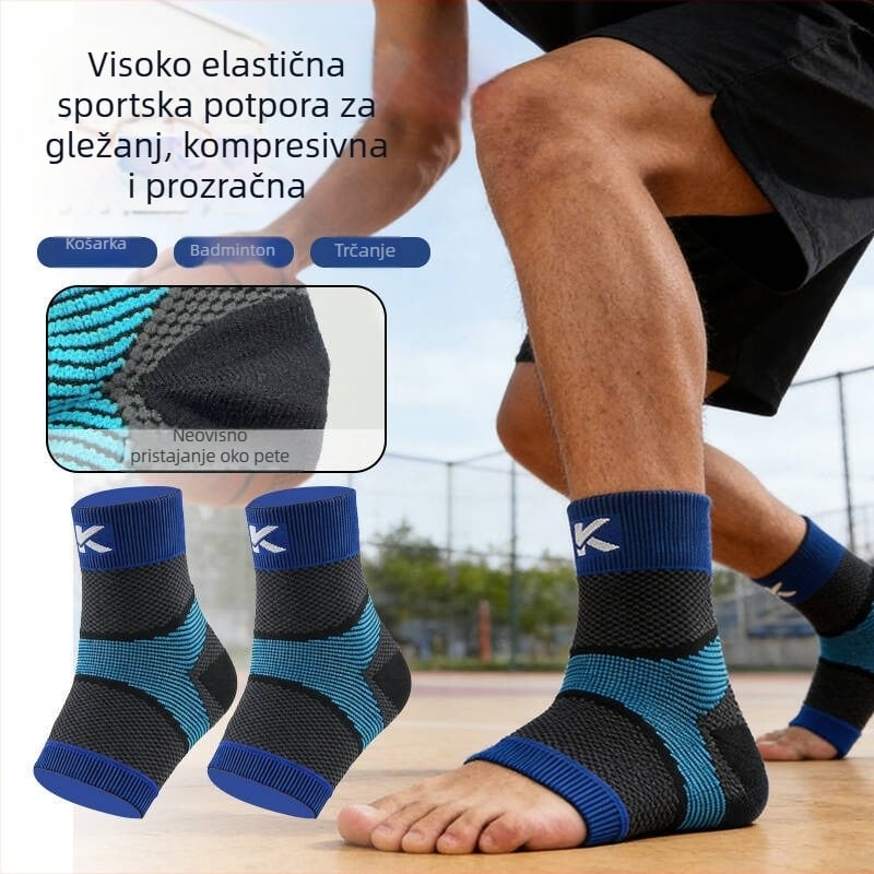 Pleteni gležni zglobni zavoj s visokom elastičnošću i prozračan, za muškarce i žene, trčanje, košarka, badminton