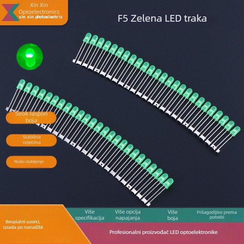 5mm zelene LED diode za reklamne svjetlosne kutije, integrirani LED modul