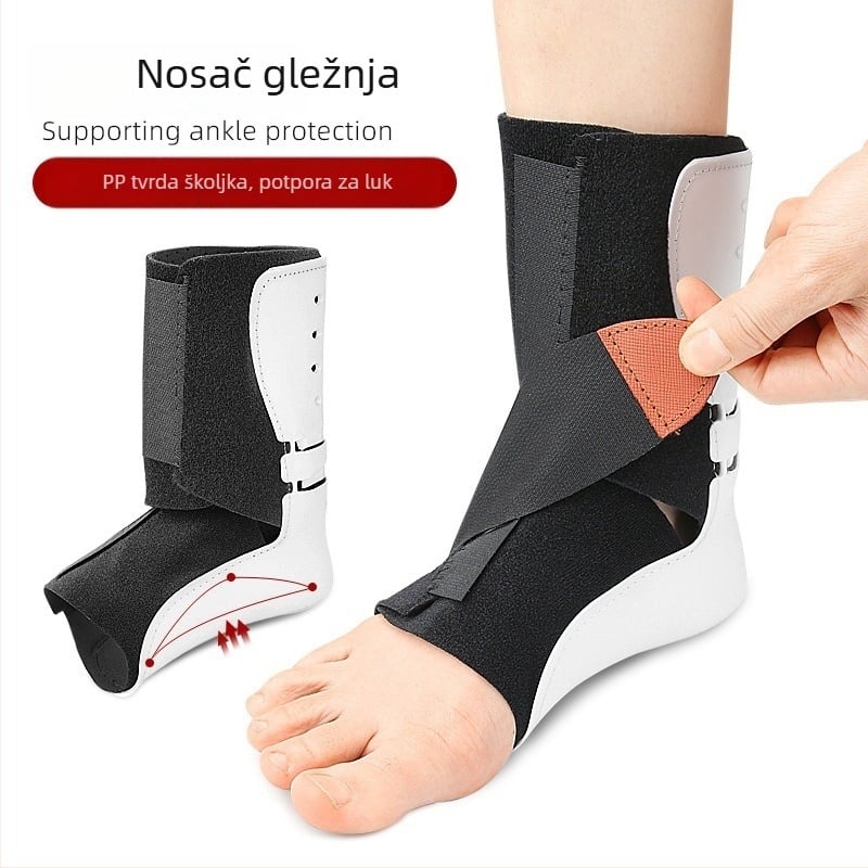 Prijenosna zaštita stopala i gležnja s unutarnjom i vanjskom potporom za planinarenje, fitness i sport; kompresijska ortoza za gležanj