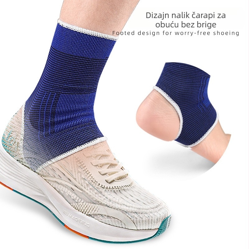 Sportski zaštitnik gležnja od pamuk-nylon smjese s pletenim latex vlaknima, za muškarce i žene, zaštita pete u sportu