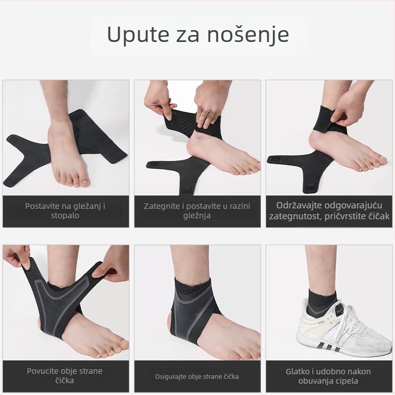 Elastični kaiš za gležanj, udoban i prozračan, bez stezanja, za svakodnevne šetnje, treninge i sport, zaštita od uganuća gležnja