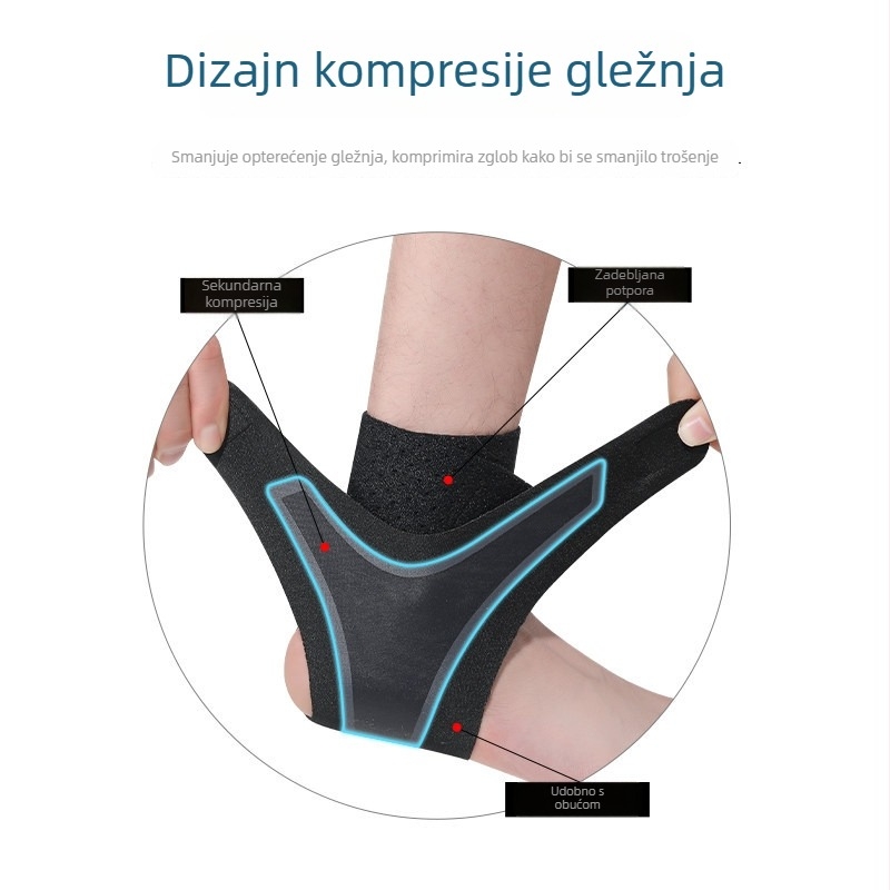 Elastični kaiš za gležanj, udoban i prozračan, bez stezanja, za svakodnevne šetnje, treninge i sport, zaštita od uganuća gležnja