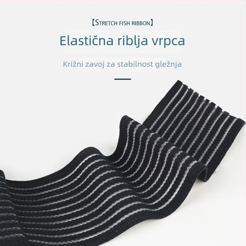 Zaštita gležnja s kompresijskim čarapama i zavojem, vanjska zaštita gležnja, unisex, planinarenje i aktivnosti na otvorenom