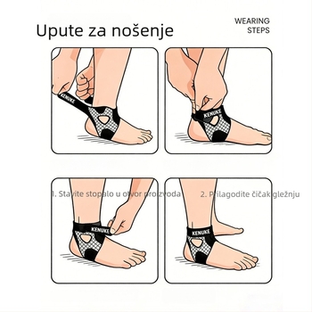 Jednostrani neopreni gležnji ortoza za prevenciju uganuća i stabilizaciju gležnja, pogodna za košarku, badminton i trčanje