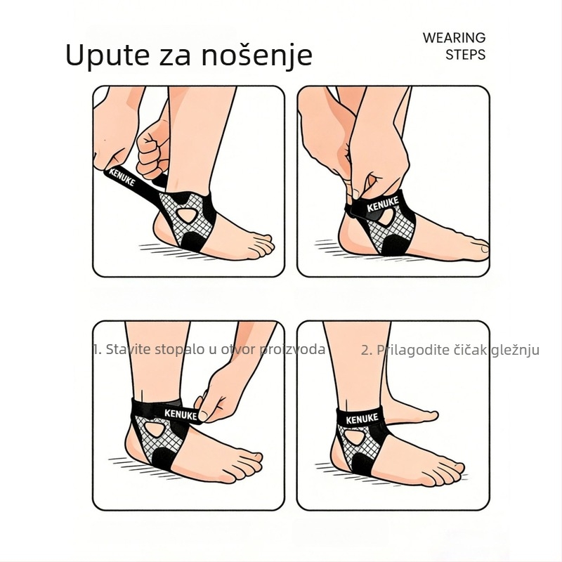 Jednostrani neopreni gležnji ortoza za prevenciju uganuća i stabilizaciju gležnja, pogodna za košarku, badminton i trčanje