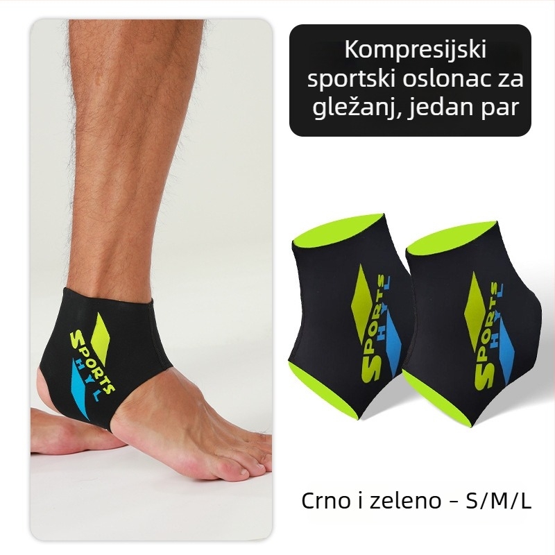 Neopren zaštita gležnja, prozračna kompresijska manžeta, za odrasle, pogodna za košarku, nogomet, rolanje i trčanje