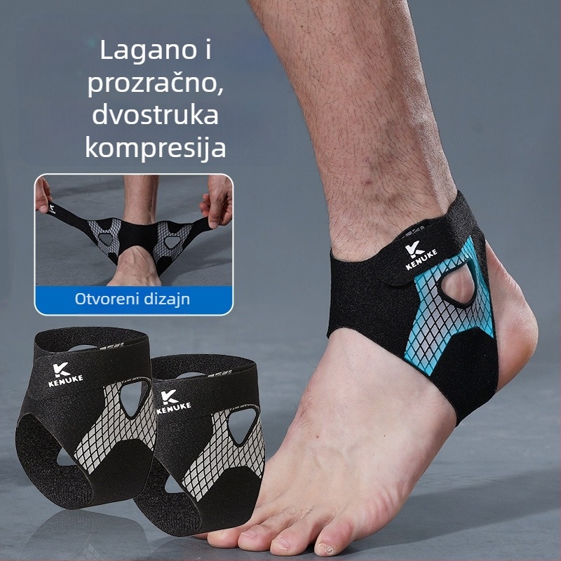 Cross-Border sportski gležni zaveznik s otvorenim dizajnom kompresije, zaštita od uvrtanja, za trčanje i košarku
