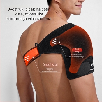 Sportski ramenski štitnik za trening, prilagodljiva traka protiv dislokacije, zaštita i zagrijavanje ramena, fiksacija za jedno rame