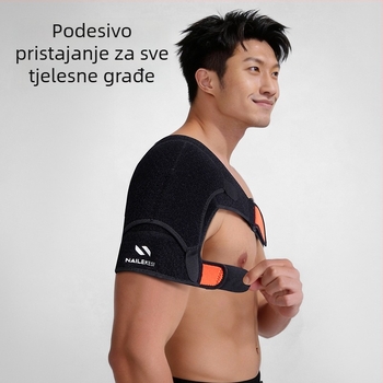 Sportski ramenski štitnik za trening, prilagodljiva traka protiv dislokacije, zaštita i zagrijavanje ramena, fiksacija za jedno rame