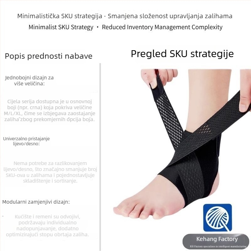 Sportska gležnja ortoza za fiksiranje uganuća, profesionalna podrška gležnju za muškarce i žene, gležanj ortoza