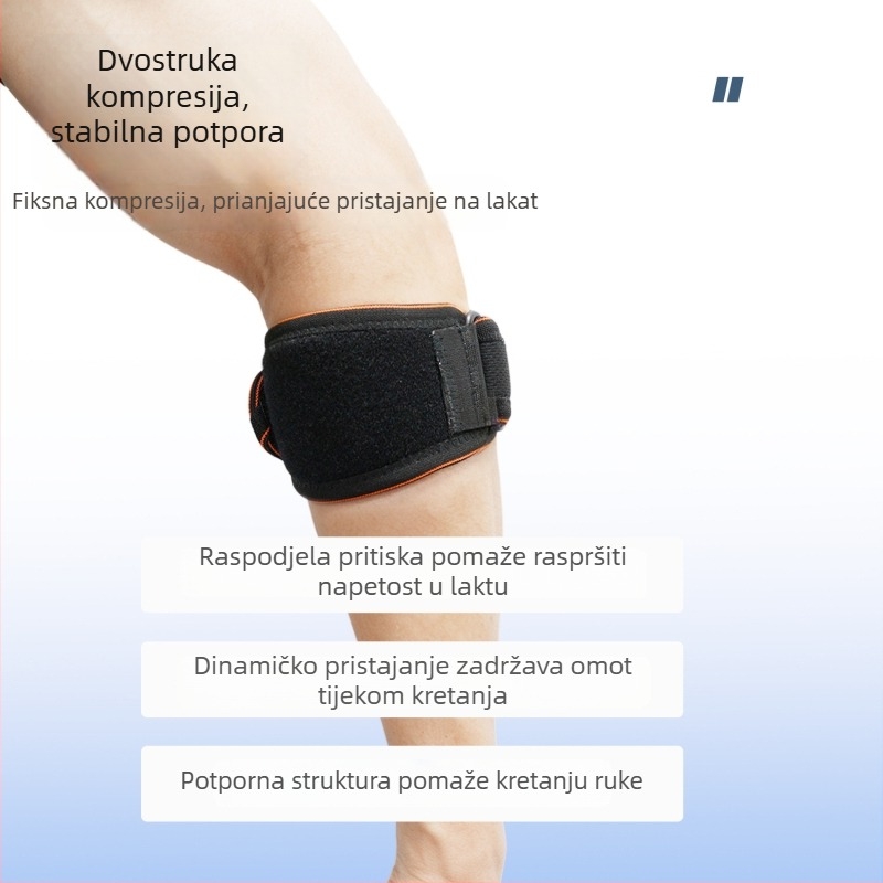 Unisex kompresijski zavoj za lakat za sport i fitness — podrška zgloba lakta za tenis, badminton, košarku i golf