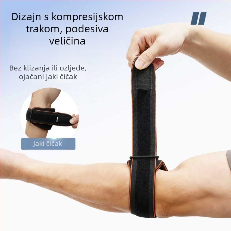 Unisex kompresijski zavoj za lakat za sport i fitness — podrška zgloba lakta za tenis, badminton, košarku i golf