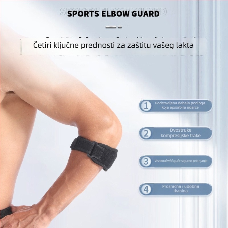 Prozračan loketni zaštitnik za tenis i badminton, prilagodljiv, EVA pjenom
