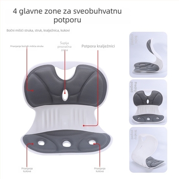 Ergonomični jastuk za podršku lumbalnom području za učenike, korekcija držanja dok sjede, lumbalna podrška za stol pri duljem sjedenju