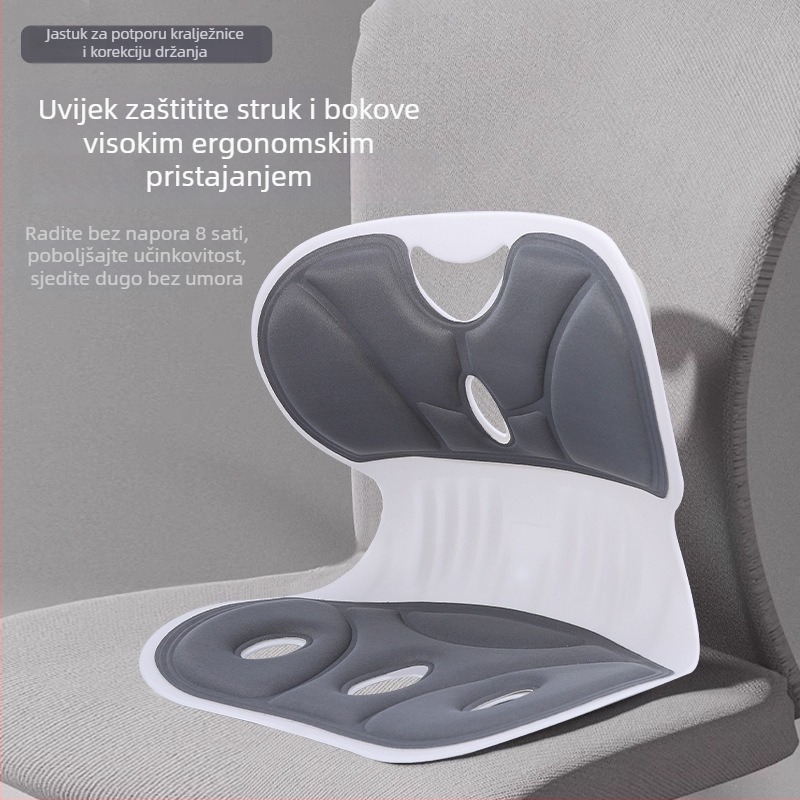 Ergonomični jastuk za podršku lumbalnom području za učenike, korekcija držanja dok sjede, lumbalna podrška za stol pri duljem sjedenju