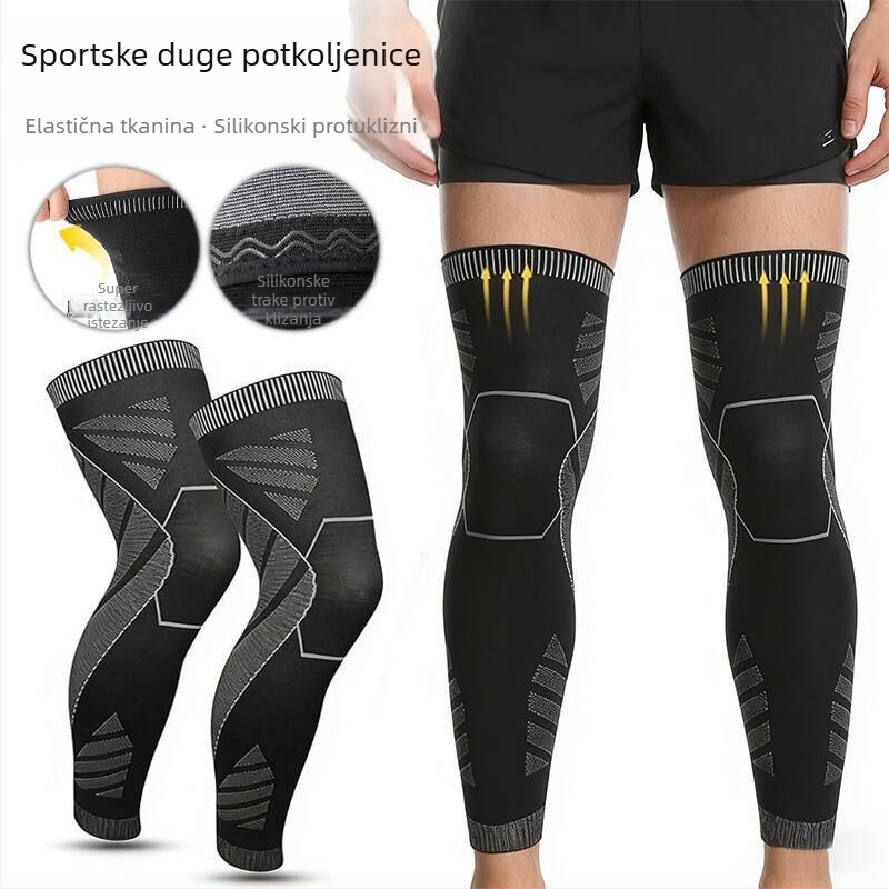 Duge pletene koljene štitnike za sport - najlonski štitnik za koljeno za trčanje, košarku, planinarenje i vožnju bicikla