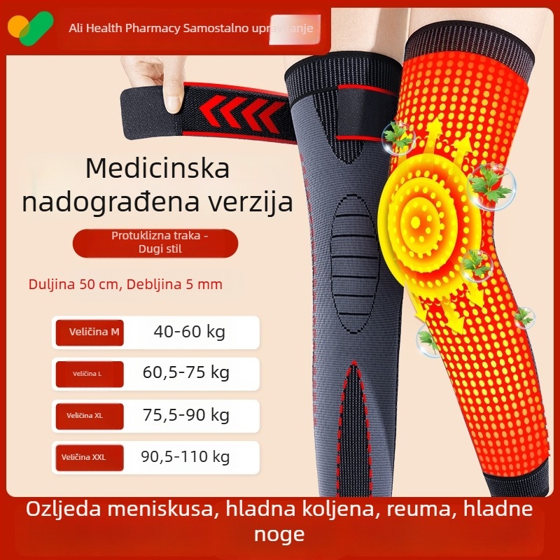 Proširena navlaka za koljeno za zagrijavanje, neklizajuća zaštita za starije osobe, uniseks sportska podrška za jesen-zimu