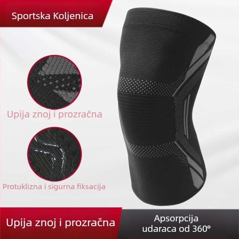 Sportski koljeni štitnici od pletenog najlona, upijaju vlagu, prozračni, protuklizni, za košarku, badminton i fitness