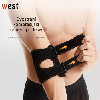 Prozračan lakatni navlaka koji upija znoj za sportove — pogodna za badminton, košarku; silikon zaštita lakta