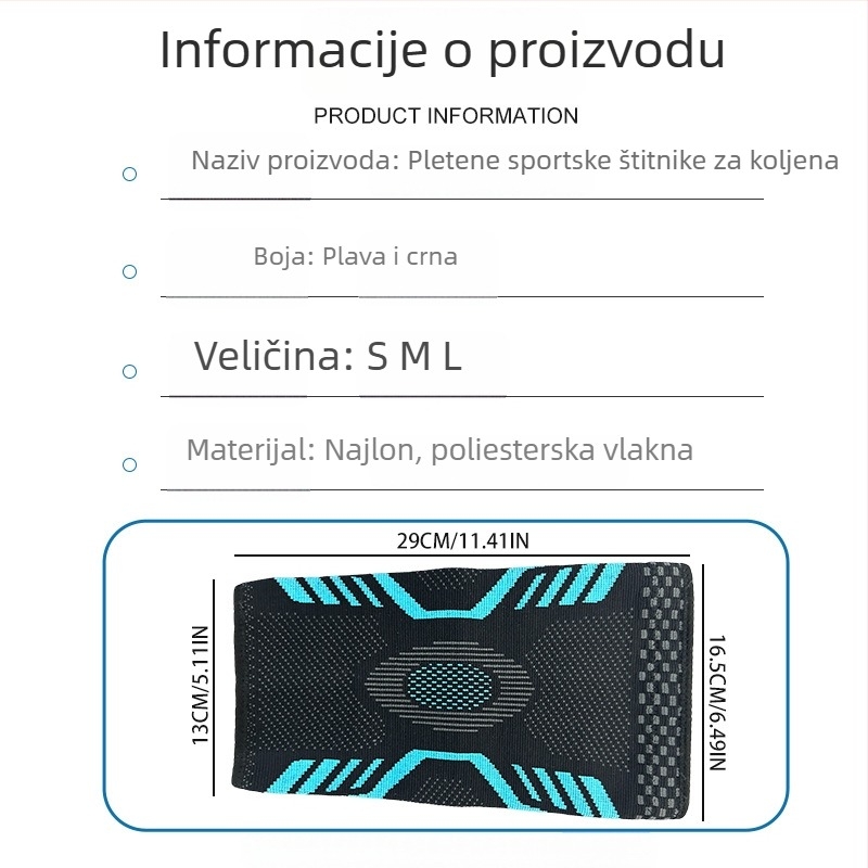 Sportske koljenke za košarku, kompresijske pletene zaštite za menisk, pogodne za trčanje i vožnju biciklom