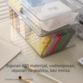 Prozirna akrilna kutija za kozmetiku i njegu kože, stolni organizator