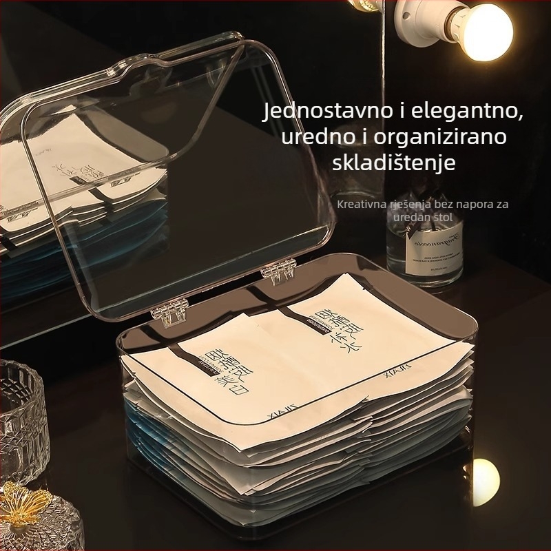 Prozirna akrilna kutija za kozmetiku i njegu kože, stolni organizator