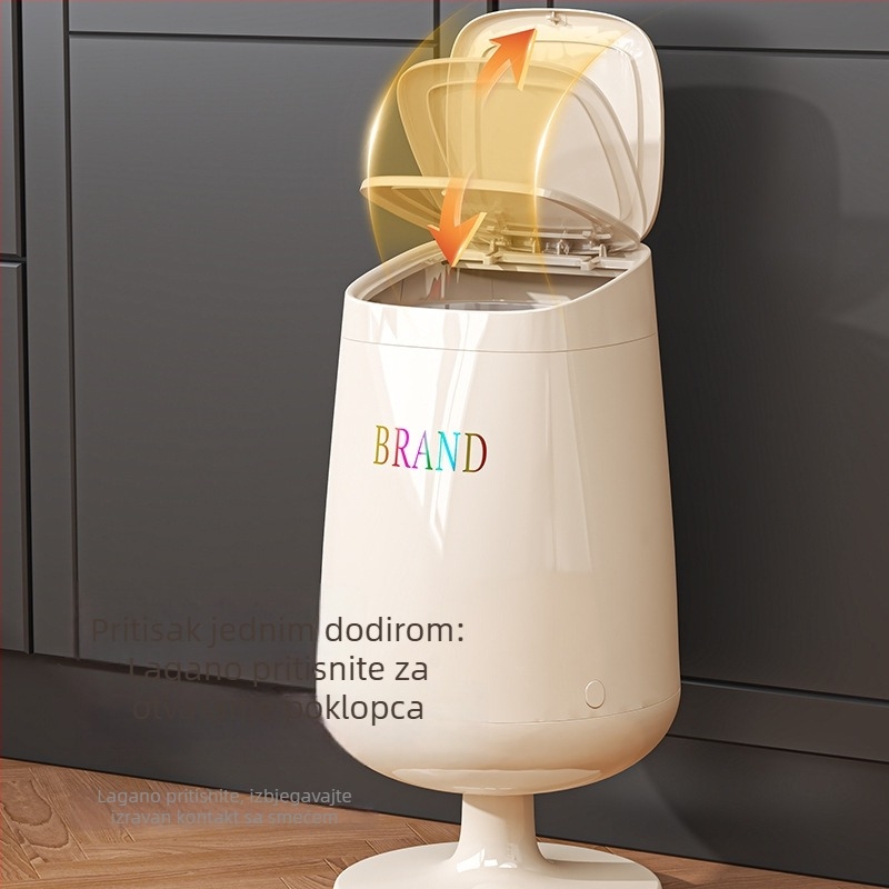 Novi stil kanta za smeće, luksuznog dizajna, visokokvalitetna, za kućnu upotrebu u dnevnom boravku, kuhinji i spavaćoj sobi, s velikim kapacitetom, s kotačićima i preklopnim poklopcem