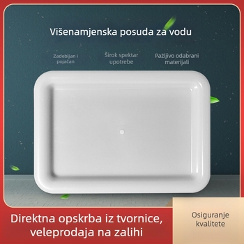 Debeli pravokutni kuhinjski odvodni pladanj, prozirni polipropilen