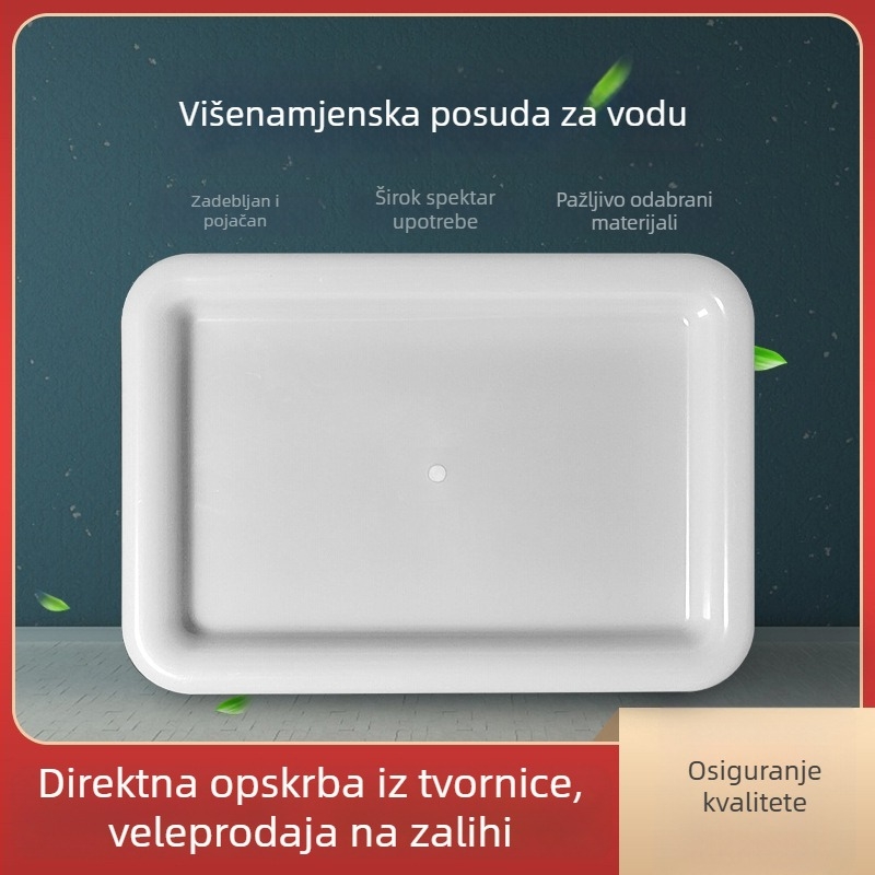 Debeli pravokutni kuhinjski odvodni pladanj, prozirni polipropilen