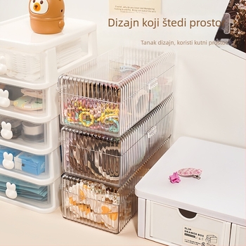 Kutija za pohranu dječjih dodataka za kosu s poklopcem, velika kapaciteta, pretinci za ukosnice, gumice i trake za kosu