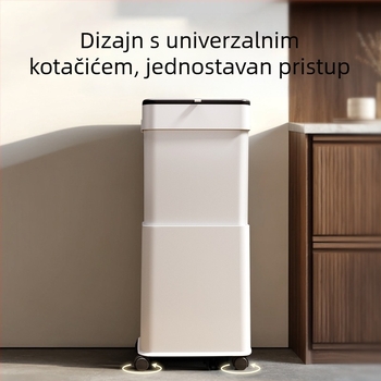 Kanta za otpad s poklopcem, visina prilagodljiva, velika zapremina, pogodna za kuću i ured, pokretna