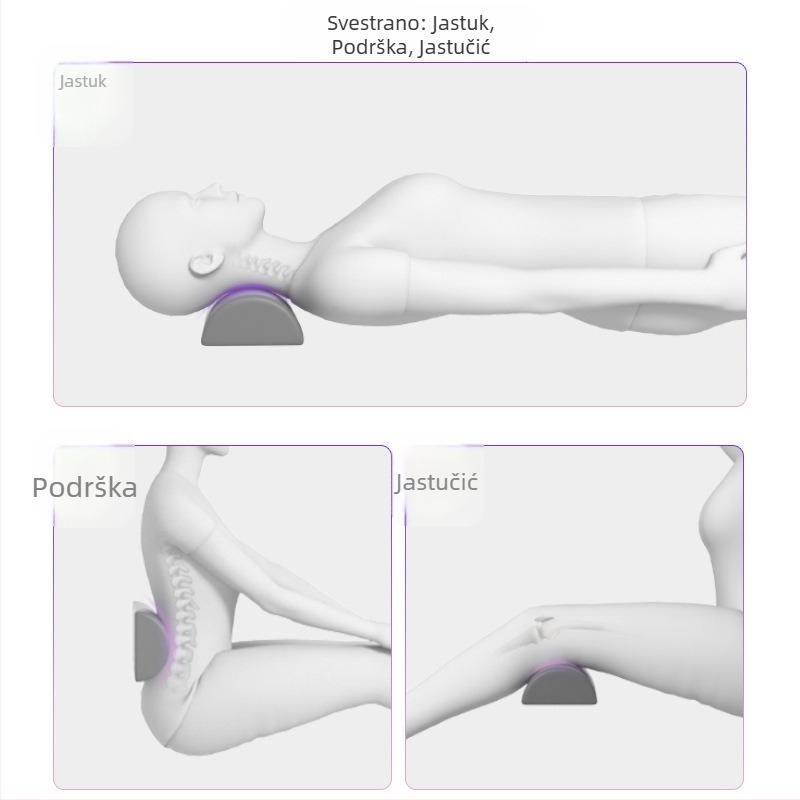 Odale prirodni latex polukružni jastuk za odmor, jastuk za noge, podrška za struk i vratni jastuk