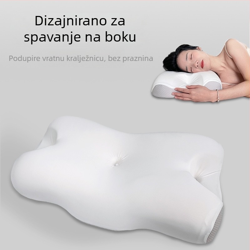 Memorijska pjena s sporim odzivom – neobičnog oblika za bočni san, podrška vratu, kućna uporaba, za jednu osobu