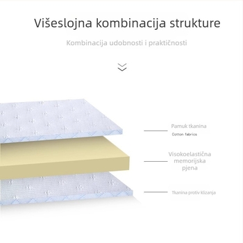 Jastuk od memorijske pjene, U‑oblik za bočno spavanje, podrška vratne kralježnice