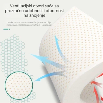 Latex pravokutni jastuk s jezgrom, poklon kutija, za odrasle; visina 5–10 cm; težina 0,5–1,0 kg; navlaka od opranog pamuka; sintetički latex; pogodan za sve sezone; pogodan za bilo koji položaj spavanja.