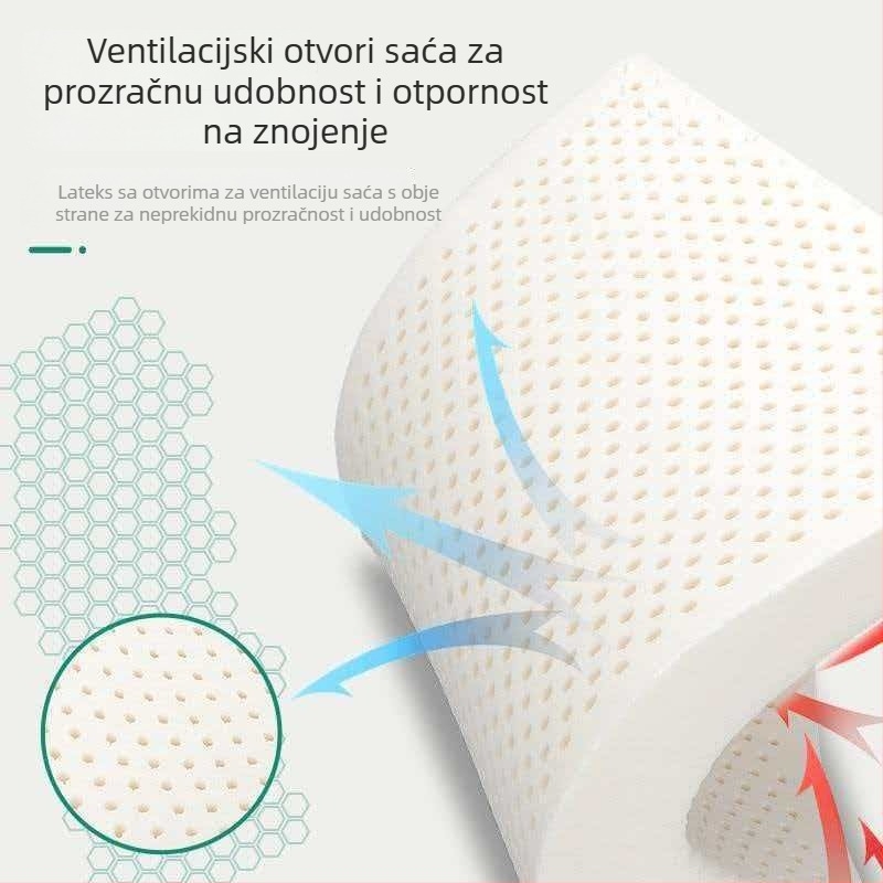 Latex pravokutni jastuk s jezgrom, poklon kutija, za odrasle; visina 5–10 cm; težina 0,5–1,0 kg; navlaka od opranog pamuka; sintetički latex; pogodan za sve sezone; pogodan za bilo koji položaj spavanja.