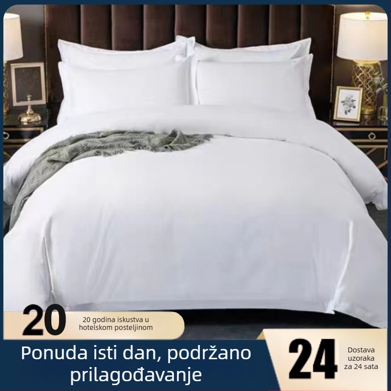 Hotelski set posteljine od četiri dijela Vienna, 100% pamuk, jednobojni uzorak