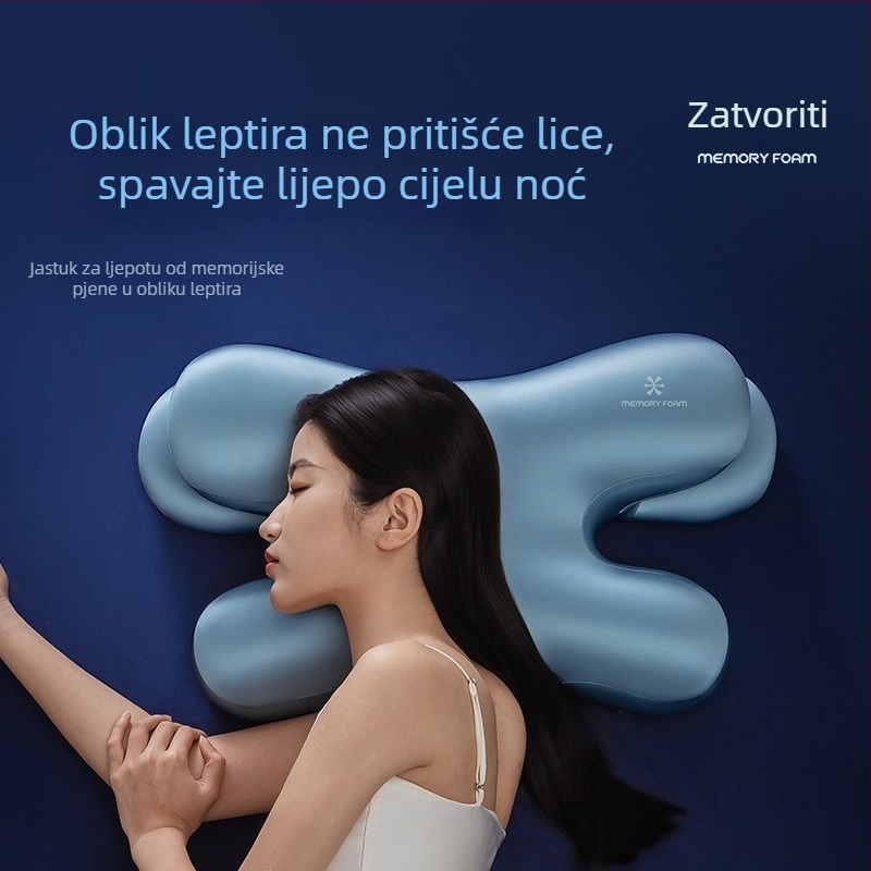 Anti-age vankuš za ljepotu od memorijske pjene, za kućnu upotrebu, za jednu osobu, jastuk za duboki san, podrška za vrat pri bočnom spavanju, bez pritiska na uho