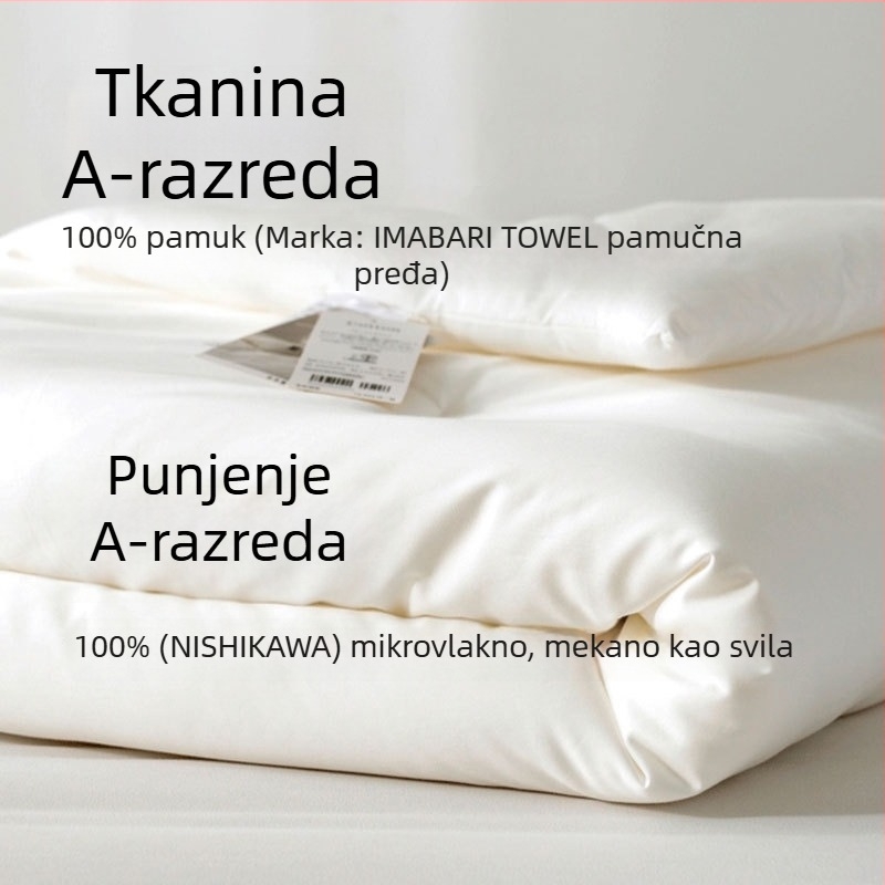Jorgan od 100% pamuka klase A, za sve sezone, lagan ljeti, topao zimi, punilo mikrovlakno, satenska tkanina