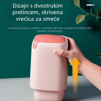 Mini kantu za otpad na stolu u nordijskom stilu, slatka kućna i uredska papirnata košarica, mali kreativni otpadni spremnik