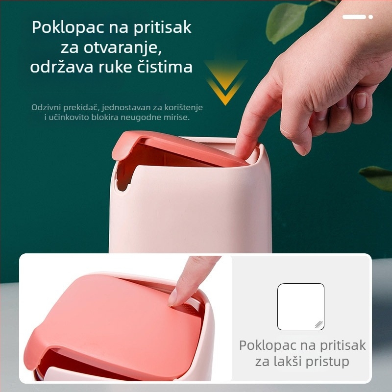 Mini kantu za otpad na stolu u nordijskom stilu, slatka kućna i uredska papirnata košarica, mali kreativni otpadni spremnik