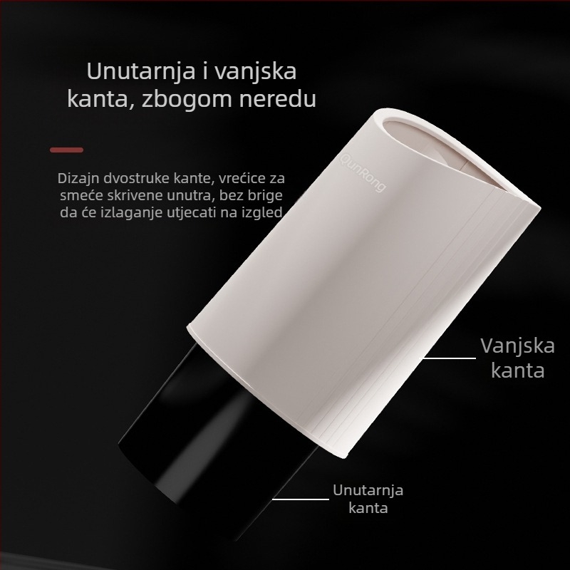 Dvostruki plastični kanta za otpad 12 L, otvoreni vrh, kućna uporaba, kuhinja i kupaonica, elegantan dizajn