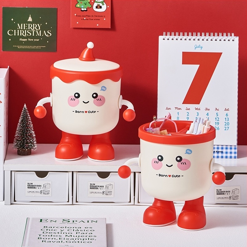 Kreativna i slatka stolna košarica za otpatke, mini cilindrični spremnik za pohranu na stolu