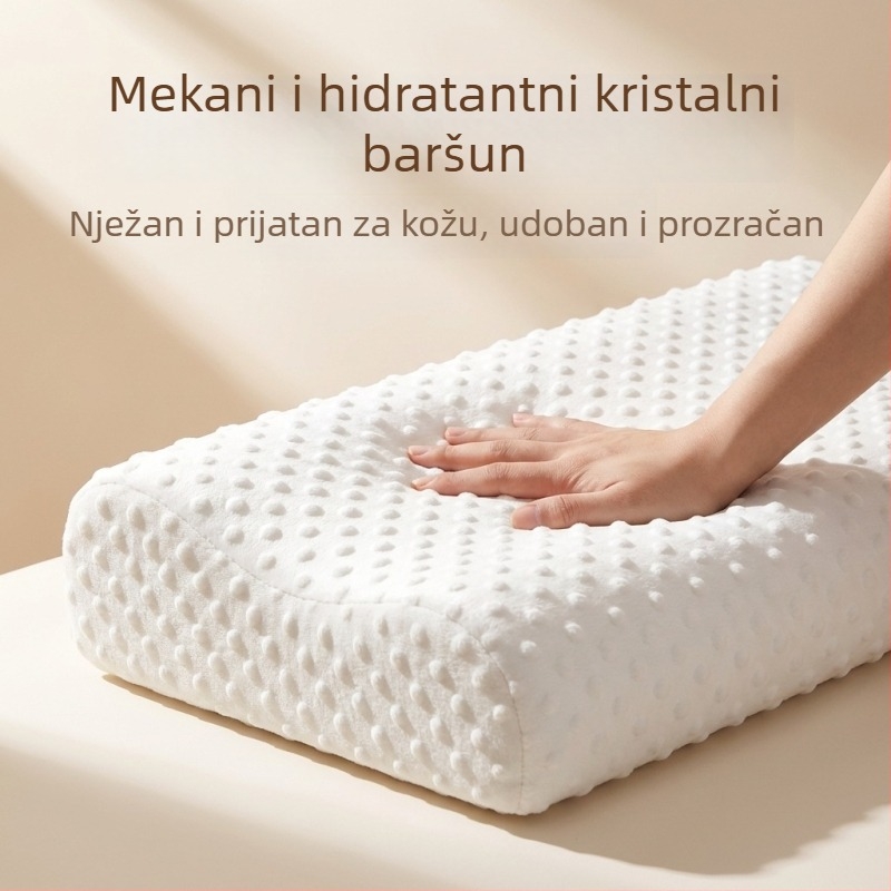 Yinwei Wave jastuk za vratnu kost od memorijske pjene, nulti tlak, duboki san, podesiva visina 5–10 cm, ručno izrađeno, pravokutni jezgra, punilo PU memorijska pjena