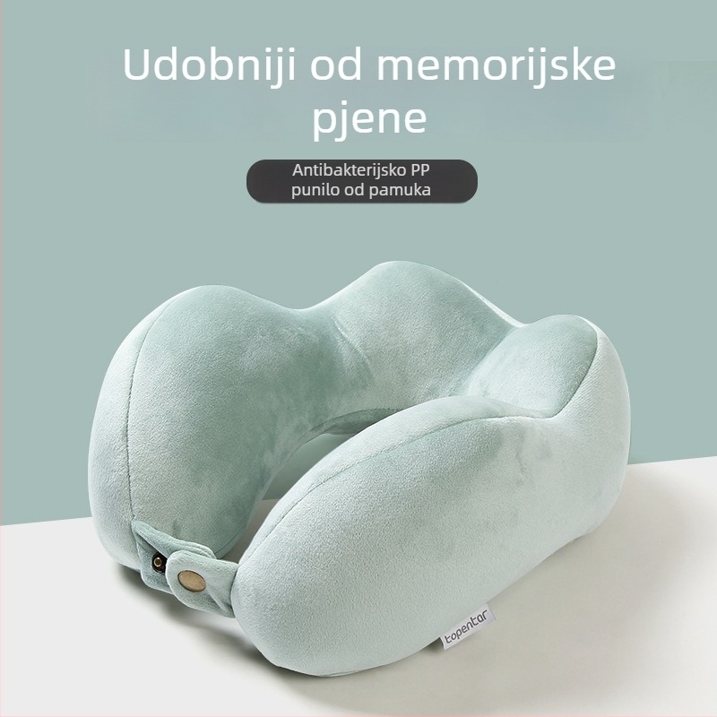 Deblja U-oblik putna jastučnica za vrat, XXL veličine, s izbočenim grbom, punjena poliesterom, moderni minimalistički stil