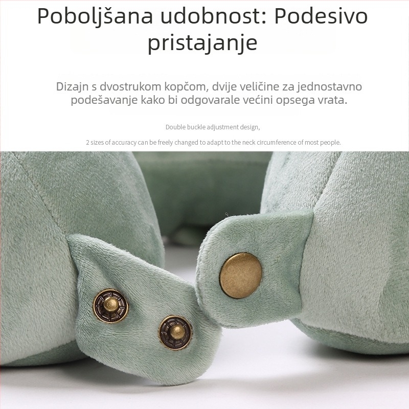 Deblja U-oblik putna jastučnica za vrat, XXL veličine, s izbočenim grbom, punjena poliesterom, moderni minimalistički stil