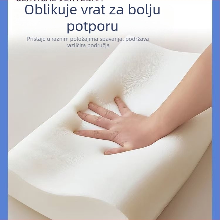 Jastuk od memorijske pjene za podršku vrata, za bočno spavanje, odrasli, pleteni navlaka, visina 5–10 cm, težina 1,0–1,5 kg