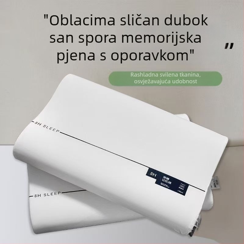 Jastuk od memorijske pjene za podršku vrata, za bočno spavanje, odrasli, pleteni navlaka, visina 5–10 cm, težina 1,0–1,5 kg